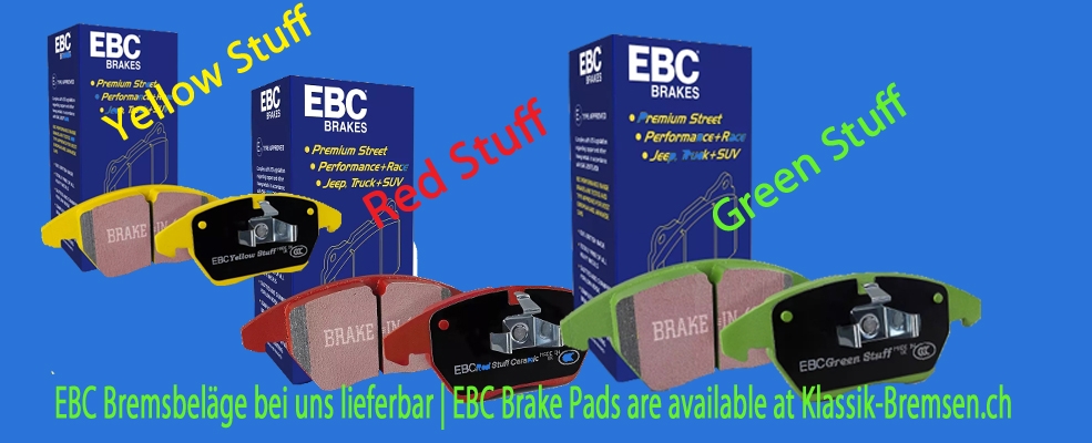EBC Bremsbelge lieferbar bei www.klassik-Bremsen.ch