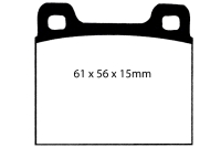 ATE GDB101 Scheibenbremssatz EBC Green Stuff 61x56mm