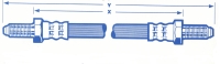 Girling Brake Hose GHP18, L=159/205mm