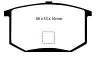 Girling Scheibenbremsbelagsatz EBC Yellow 88x57mm