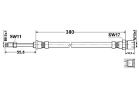 ATE 83.7758-0381.3 Brake Hose 380mm M10x1mm