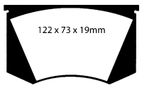 EBC Brake Pads Yellowstuff 4000 Series Street 122x73x19mm