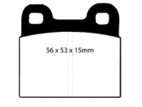 EBC Brakes Redstuff 3000 Series Sport Brake Pad Set 56x53x15mm