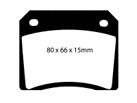EBC Scheibenbremssatz Redstuff 3000 Series Sport 80x66x15mm