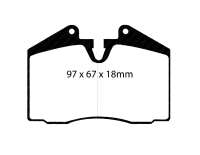 EBC Brakes Redstuff 3000 Series Sport Brake Pad Set 97x67x18mm