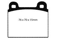 EBC Brakes Bluestuff NDX Trackday Brake Pad Set 76x70x15mm