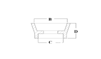EB Type 23 cup seal with hole 19.05x11.2x12.4x10mm