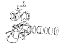 Triumph TR4 Bremszangen Reparatursatz 54mm, f�r 2 Zangen, Girling AR/B-2-1/8