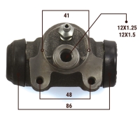 Fiat 527 Wheel Cylinder 1-1/4 (31.75mm), 12.x1.25mm