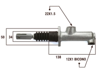 Benditalia 1406498 Clutch Master Cylinder 11/16