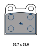 ATE 13.0460-3010.2 Scheibenbremssatz 55.7 x 53mm