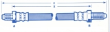 Girling GHP525 Brake Hose X=155, Fitting A+B=3/8-24UNF