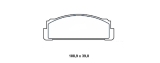 Matra Simca 530 1967-1973 Brake Pad Set Front 109x39x17.3mm