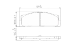 Matra 530 1967 - 1973 Brake Pad Set Rear 109x39x10mm