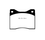 Ferrari 521BBi Scheibenbremssatz Vorne EBC Red Stuff 89x70x15mm