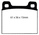 EBC Brake Pad Set Racing RP-X Track and Race 61x56x15mm
