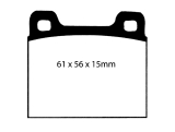 EBC Brakes Redstuff 3000 Series Sport Brake Pad Set 61x56x15mm