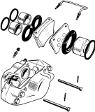 Fiat 1000 Bialbero Bremszangen Reparatursatz 48/34