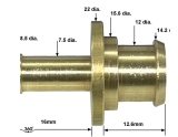AC Cobra Sierra Hauptbremszyinder Extern Adapter Messing 30x14mm