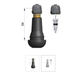 Reifenventil aus Gummi, kurz