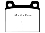 ATE EBC 62x57x15mm Yellowstuff Brake Pad Set