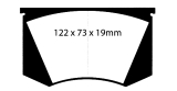 EBC Brakes Redstuff 3000 Series Sport Brake Pad Set 122x73x19mm