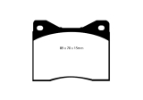 EBC DP4753/2R Yellowstuff Brake Pad 4000 Series Sport Set 89x70x15mm