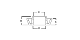 EB Type 14 ring seal stepped 41.3 x 28.5 x 7.5 x 5.1mm