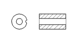 EB Type 23 Sleeve Gasket 12.3x6.8x6.8x6.8mm