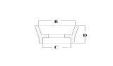 EB Type 23 cup seal with hole 19.05x11.2x12.4x10mm